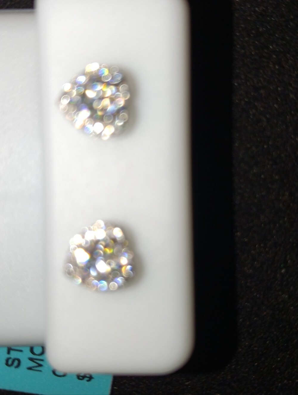 Sterling Silver Moissanite Heart Earrings